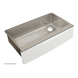 Elkay Crosstown Stainless Steel 1-Bowl Farmhouse Sink, Polished Satin - Kitchen Sinks
