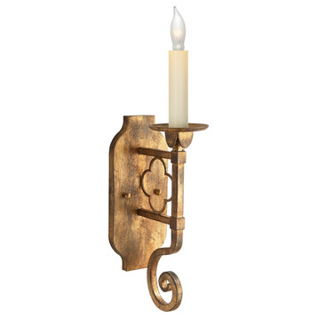 Margarite Single Sconce in Gilded Iron