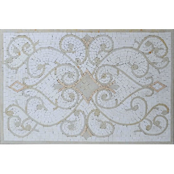 Rectangular Rug Mosaic, Virna 39"x36"