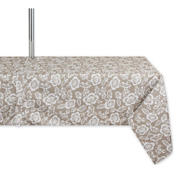 Stone Floral Print Outdoor Tablecloth 60X84