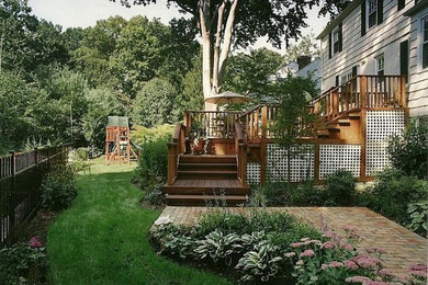 Inspiration for a craftsman deck remodel in New York