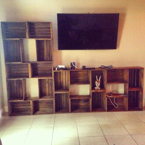 Vintage Crate Style Wall Unit Vintage Crate Style Wall Unit
