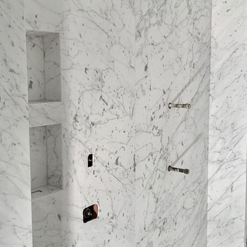 Carrara Statuario ThinSlabz Shower