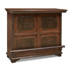 Ashley Furniture Wine Bar Cabinets Houzz Addison Rustic Style Solid Wood Bar Table With Wine Cabinet