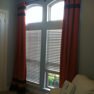 The Kyndal Stripe Linen Grommet Drape
