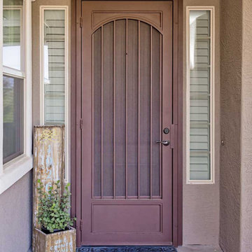 Royale Iron Security door with Straight Pickets 2 Piece Lock & Lever
