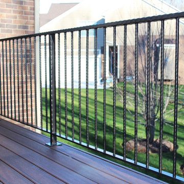 Beautiful Hammered Deck Railing