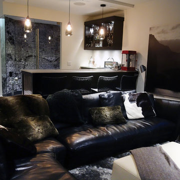 Wine Cellar with London Map Wallpaper