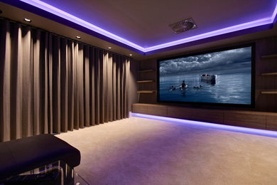 Photo of a modern home cinema in Other.