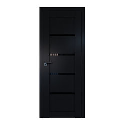 Milano-113U Black Matt Triplex Black Glass - Interior Doors