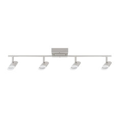 50 Most Por Stainless Steel Track Lighting Kits For 2018 Houzz Globe Electric Delphine 4 Light Brushed Steel Led Integrated Track Lighting Kit
