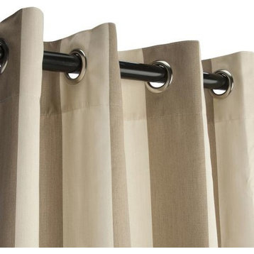 Sunbrella Outdoor Curtain With Grommets, Regency Sand