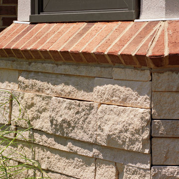 Briarwood Brick & ARRIS-stack Thin Stone Home - South Carolina