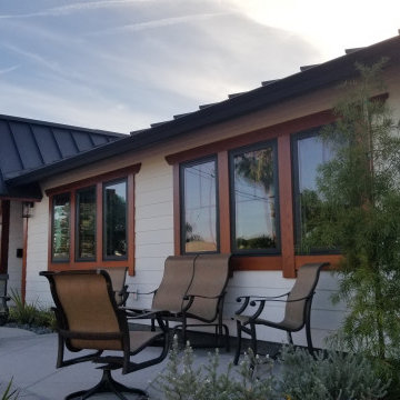 Matte Black Metal Roofing: Modern Craftsman Home