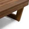 Hannah Outdoor Acacia Wood Coffee Table, Teak Finish