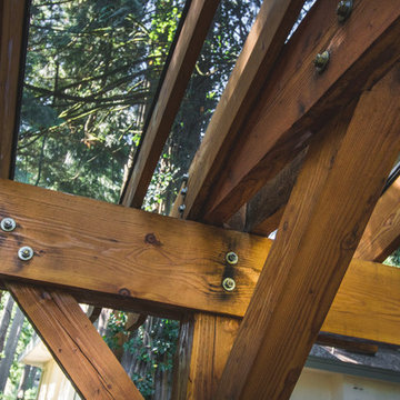 Covered pergola and deck, North Vancouver