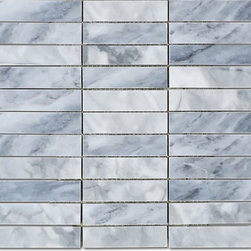 Bardiglio Gray Italian 1x4" Stacked Marble - Mosaic Tile