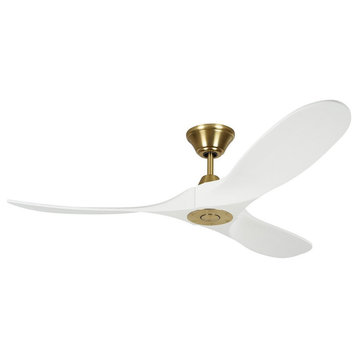 52 Inch Propeller Ceiling Fan Remote Control (3-Blade)-Burnished Brass