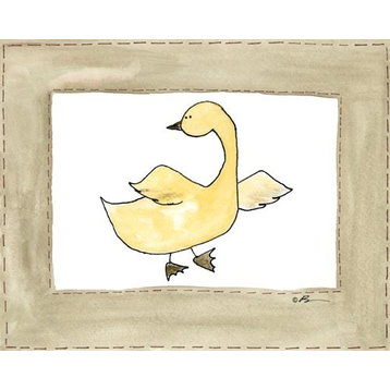 Vintage Duck, Ready To Hang Canvas Kid's Wall Decor, 11 X 14