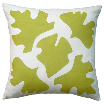 Clovers Linen Pillow, Yellow