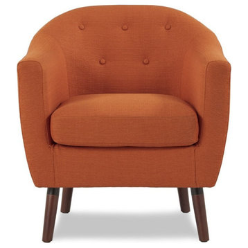 Pemberly Row Upholstered Accent Chair in Orange