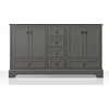 Audrey Vanity Set, Sapphire Gray, 59", Brushed Nickle Hardware, Vanity Only