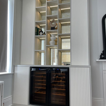 Display cabinet whit wine fridge