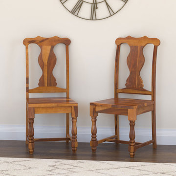 Oroville Rustic Solid Wood Dining Chair
