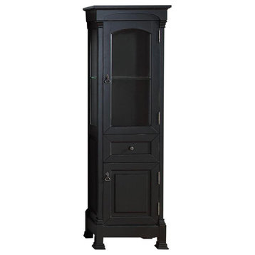 James Martin 147-114-5036 Brookfield Linen Cabinet in Antique Black