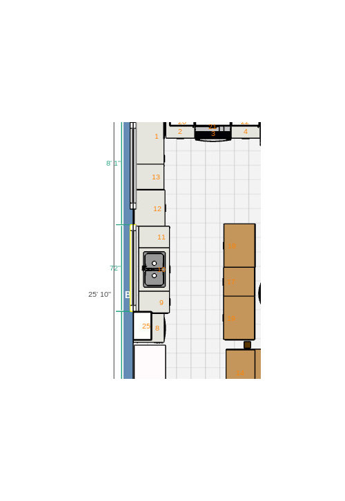 Bump out sink and dishwasher distance to sink