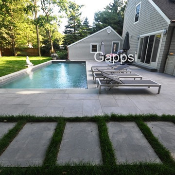 Gunite swimming pool-Porcelain Patio–West Hampton NY