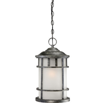 Nuvo Manor ES 1-Light Aged Silver Outdoor Hanging