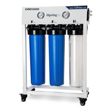 iSpring CRO1000 4-Stage Tankless Commercial RO Drinking Water Filter, 1000 GPD