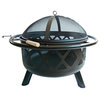 30" Outdoor Round Steel Wood Burning Fire Pit