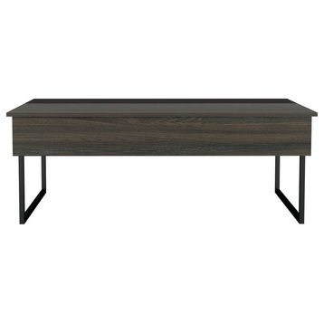 Chester Lift Top Coffee Table with Concealed Storage, Carbon Espresso