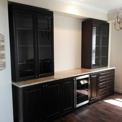 China Cabinet with Wine Bottle Cooler Fridge - Kitchen And Dining Furniture