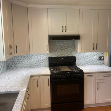 Transitional Kitchen Remodel Done in a Polar White Shaker Door