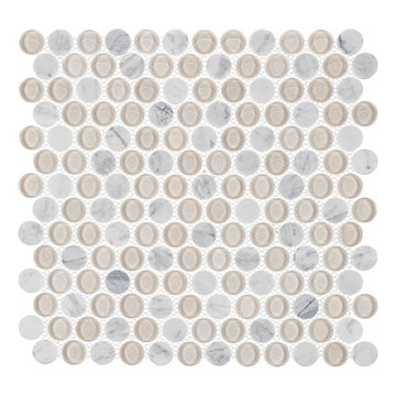 Marbello pennyround by Glazzio Tiles