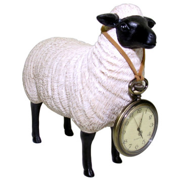 Ewe With Pocket Watch Statuette