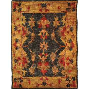 Safavieh Bohemian boh316a Solid Color Rug, Charcoal/Gold, 2'6"x8'0" Runner