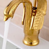 Verona Swan Gold Vanity Sink Faucet