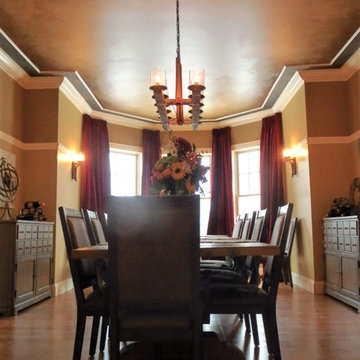 Smokey Parchement Glazed Ceiling With Lusterstone Border