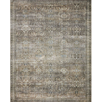 Layla Lay-13 Antique/Moss Printed Area Rug by Loloi II, 5'x7'6"