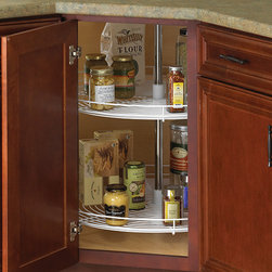 28 Inch Cabinet Lazy Susan - Wire - Full-Round - Kitchen Drawer Organizers