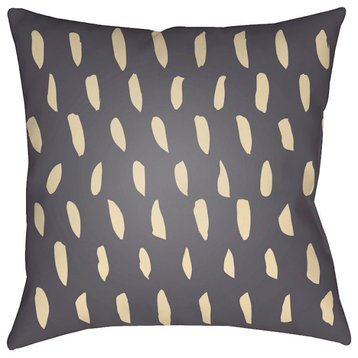 Spots by Surya Poly Fill Pillow, Gray/Beige, 18' x 18'