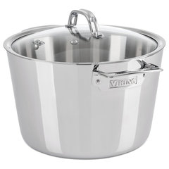 Saflon Stainless Steel 6 Qt Stock Pot with Glass Lid