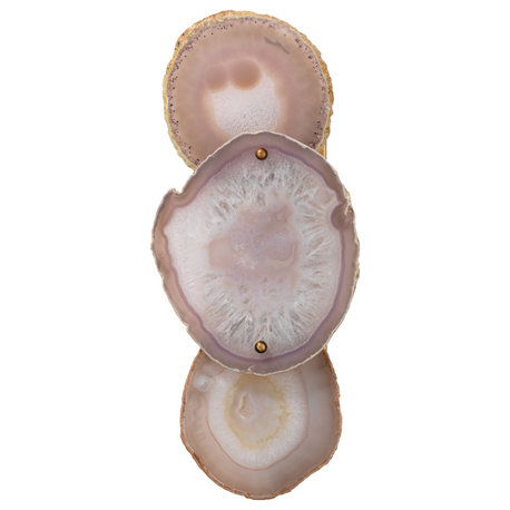 Trinity Wall Sconce, Pale Lavender Agate
