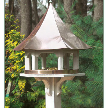 Carousel Bird Feeder with Polished Copper Roof by Lazy Hill Farm Designs
