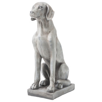 28.25"H MGO Sitting Labrador Retriever Dog Statue
