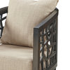 INK+IVY Crackle Lounge Wood Accent Chair, Tan